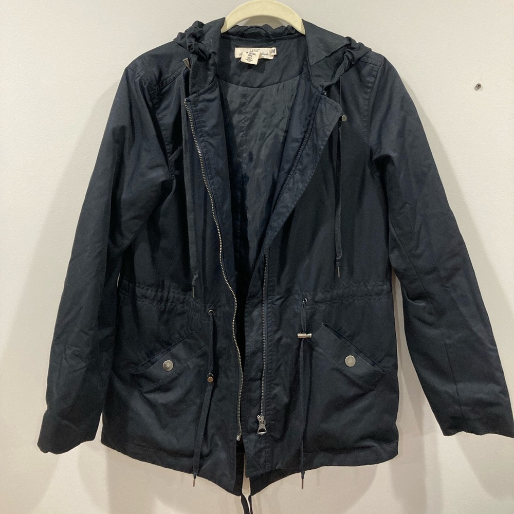 L.O.G.G. Label of Graded Goods Black Utility Jacket- Drawstring Waist and Hood 4